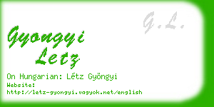gyongyi letz business card
